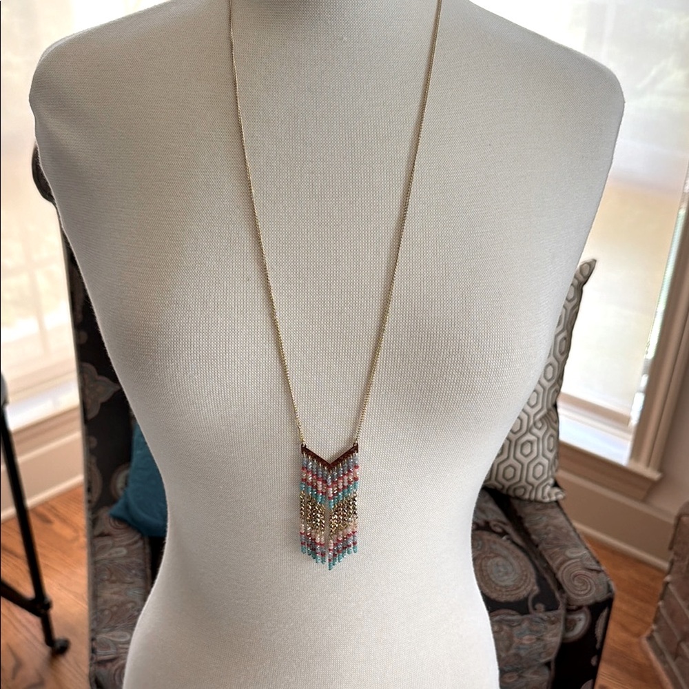 Chic Chevron Multicolor Necklace